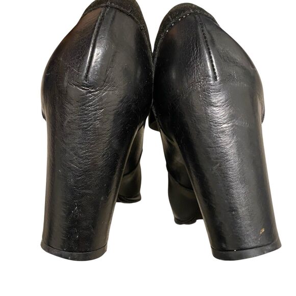 Alberto Fermani Heels Mary Jane Sz 8 EU 38.5 Black Leather Retro Made Italy - Picture 4 of 10